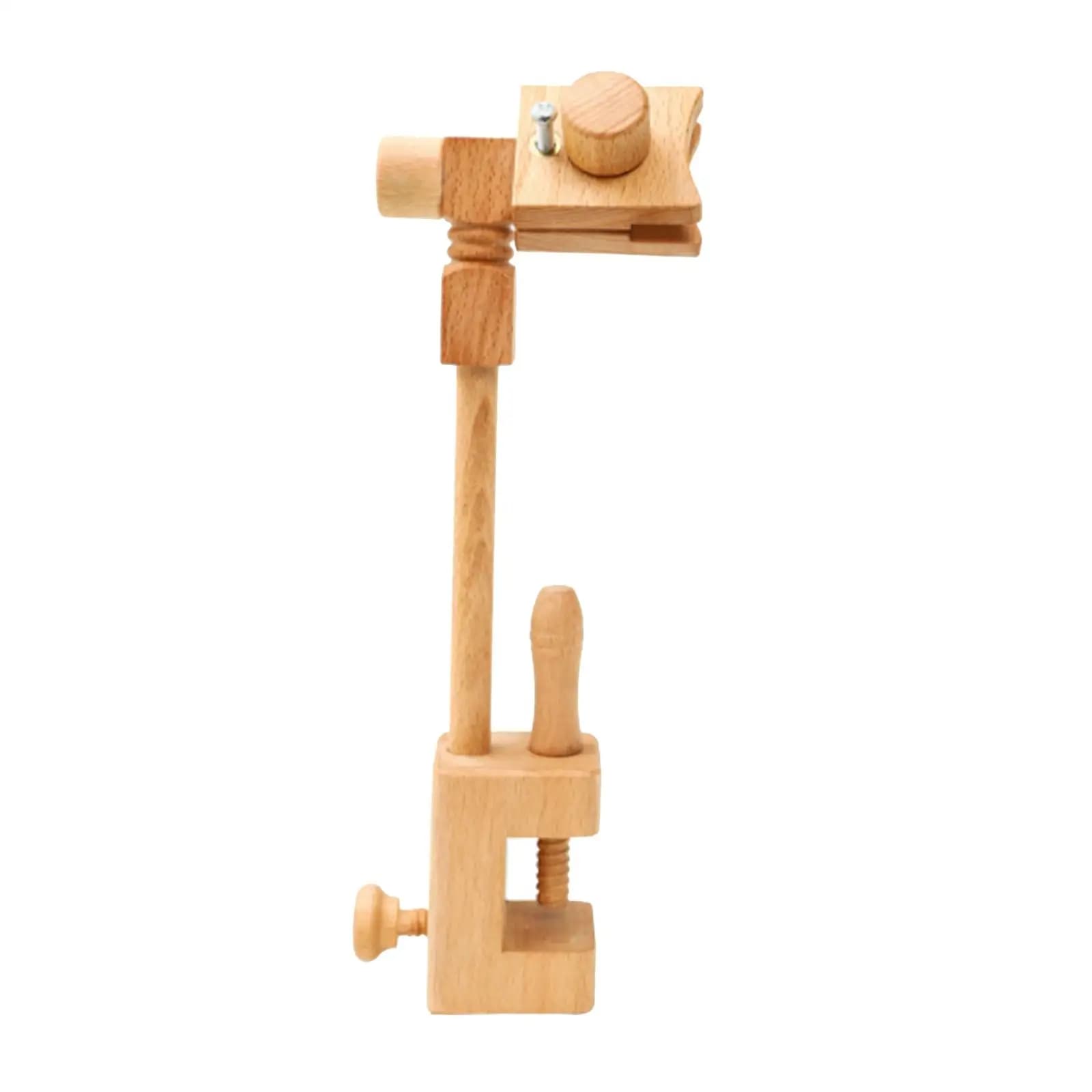 Wood Embroidery Hoop Stand Holder Rotatable Tabletop Cross Stitch Frame