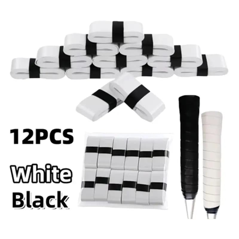 ●12Pcs Racket Grip Tape For Badminton/Sweat-Absorbent Tennis Badminton Racket Grip Tape Overgrips