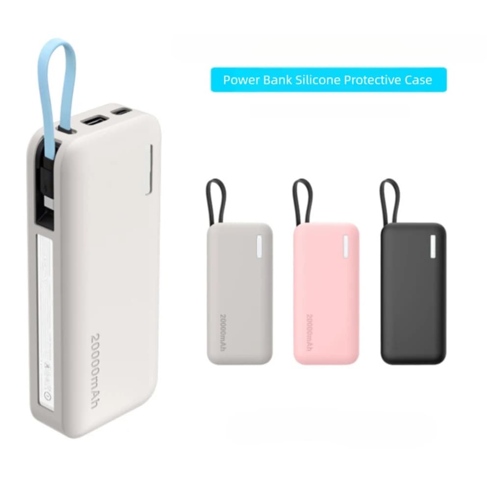 Custodia protettiva in silicone per Power Bank da 1 pezzo 16,5x7,5x3,3 cm Custodia protettiva completa per CUKTECH CP25 20000WmAh Accessori Power Bank