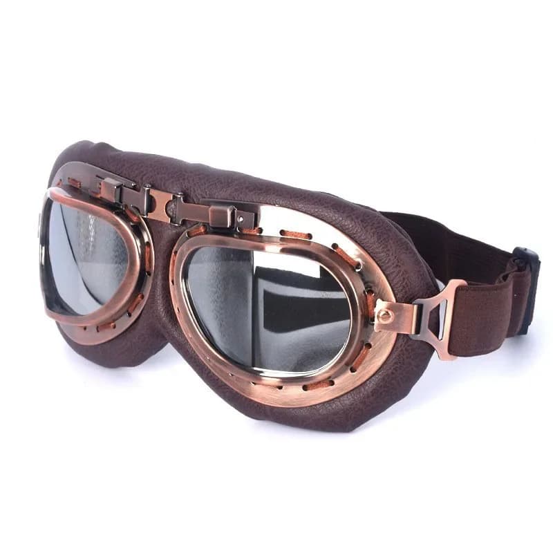 Motorcycle glasses retro classic motorcycle glasses for Harley Pilot Steampunk ATV Bike Copper Helmet