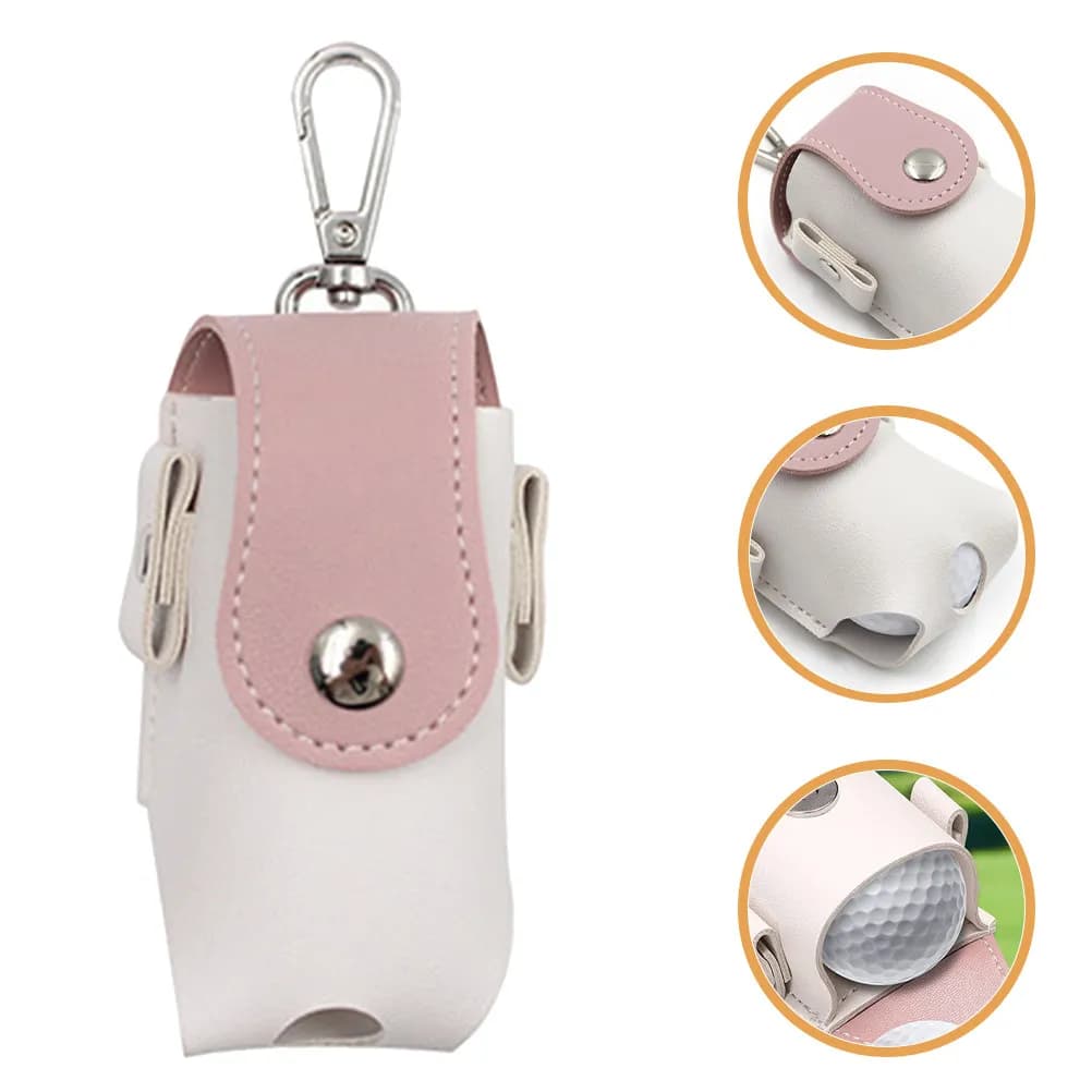 Borsa Porta Palline da Golf in PU Resistente all'Acqua, Stile Appendibile, Portatile per Pratica all'Aperto, Viaggi e Uso in Campo