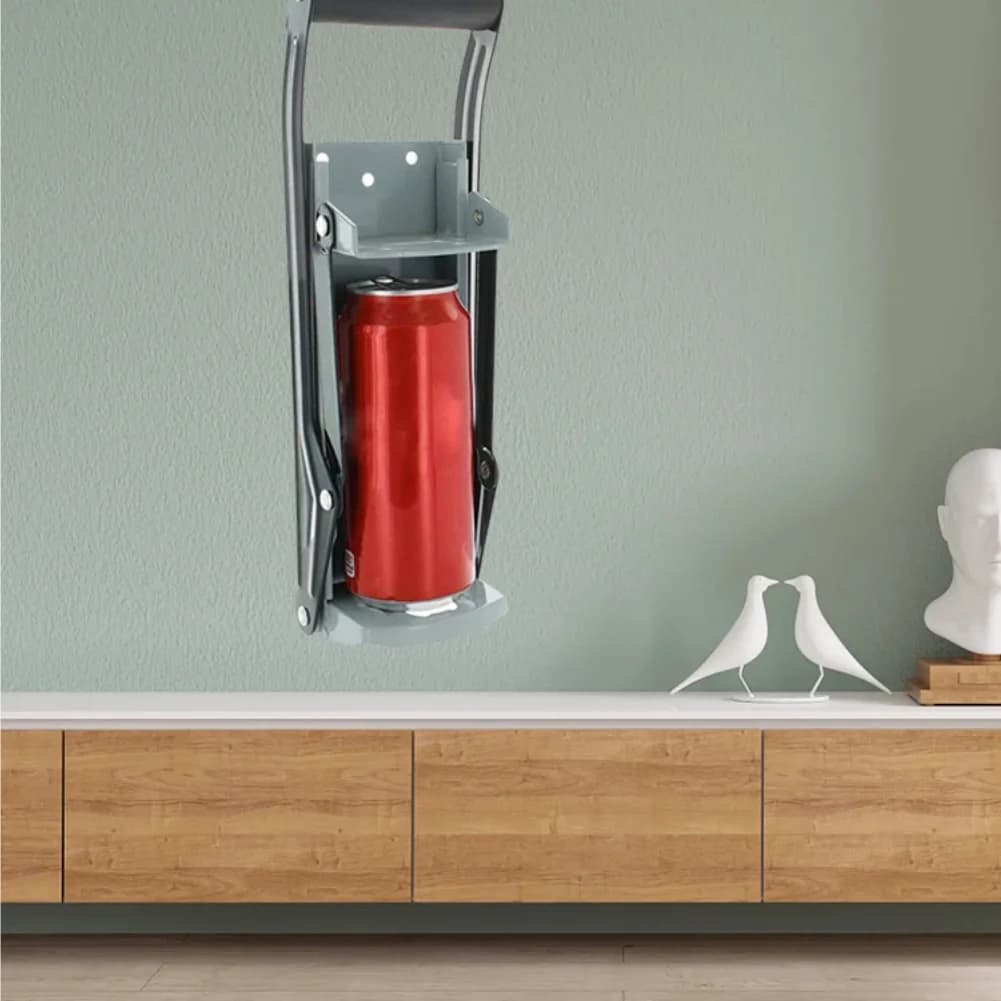 Smasher per lattine in alluminio montati a parete da 1 pezzo - Ideale per bidoni della spazzatura e accessori da cucina per bidoni di riciclaggio