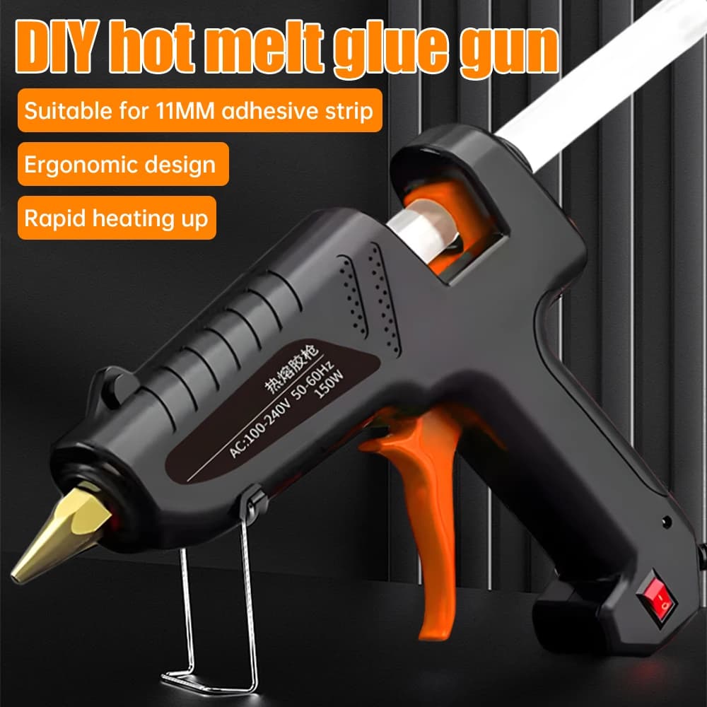 Pistola per colla a caldo 11mm stick di colla industriale fai da te pistola per colla elettrotermica temperatura di calore strumenti di riparazione pistola termica elettrica