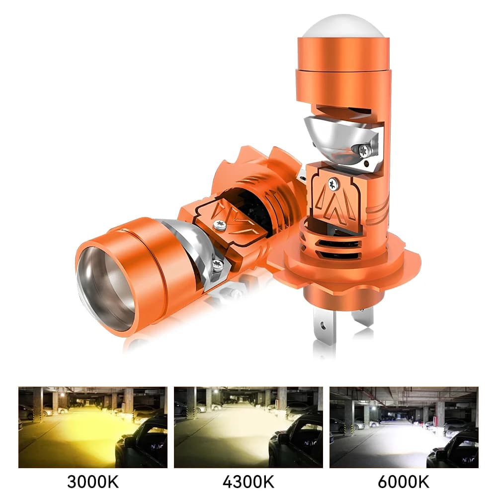 Lampadine per fari a LED H7 6000K 4300K 3000K H7 Mini lente per proiettore 2000W Lampadina per fascio alto e anabbagliante Luci a LED per moto per auto Lampada automatica 12V