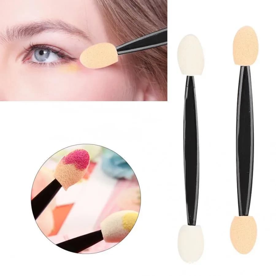 Ended Brush Sponge Powder 10/30/50/200/500/1000pcs Nail Art Double Multifunctional eyeshadow Brush Portable Makeup Manicure Tool