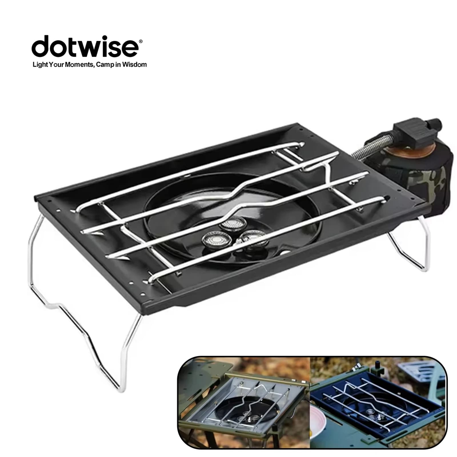 8000W IGT Pieghevole Brassiere Grill Affondamento Stufa Da Tavolo Bruciatore A Gas Esterno Ad Alta Potenza Bruciatore In Acciaio Inox Stufa Campo di Cottura