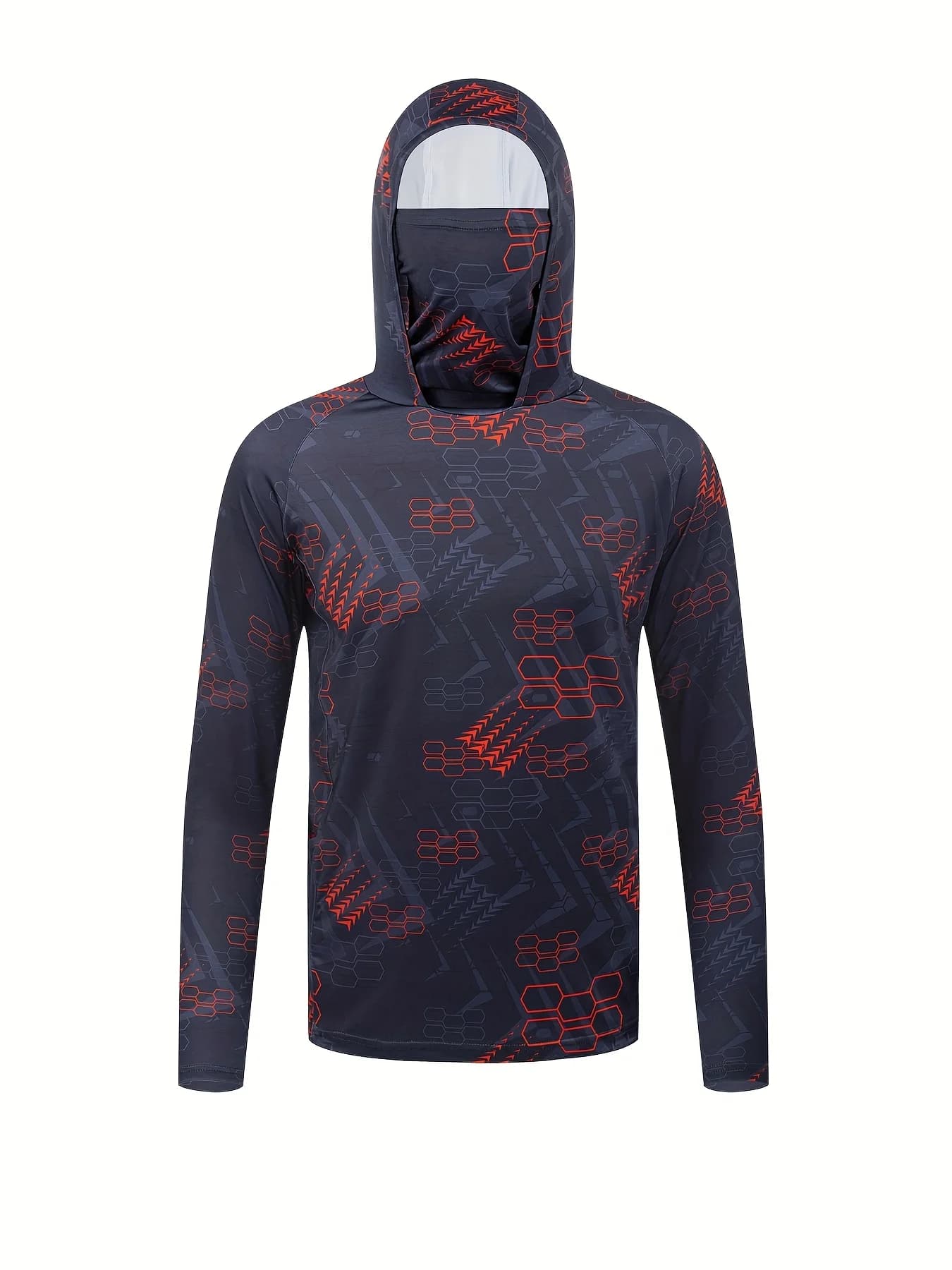 American men's summer creative camouflage graffiti print soft breathable fishing suit long sleeved T-shirt outdoor casual top