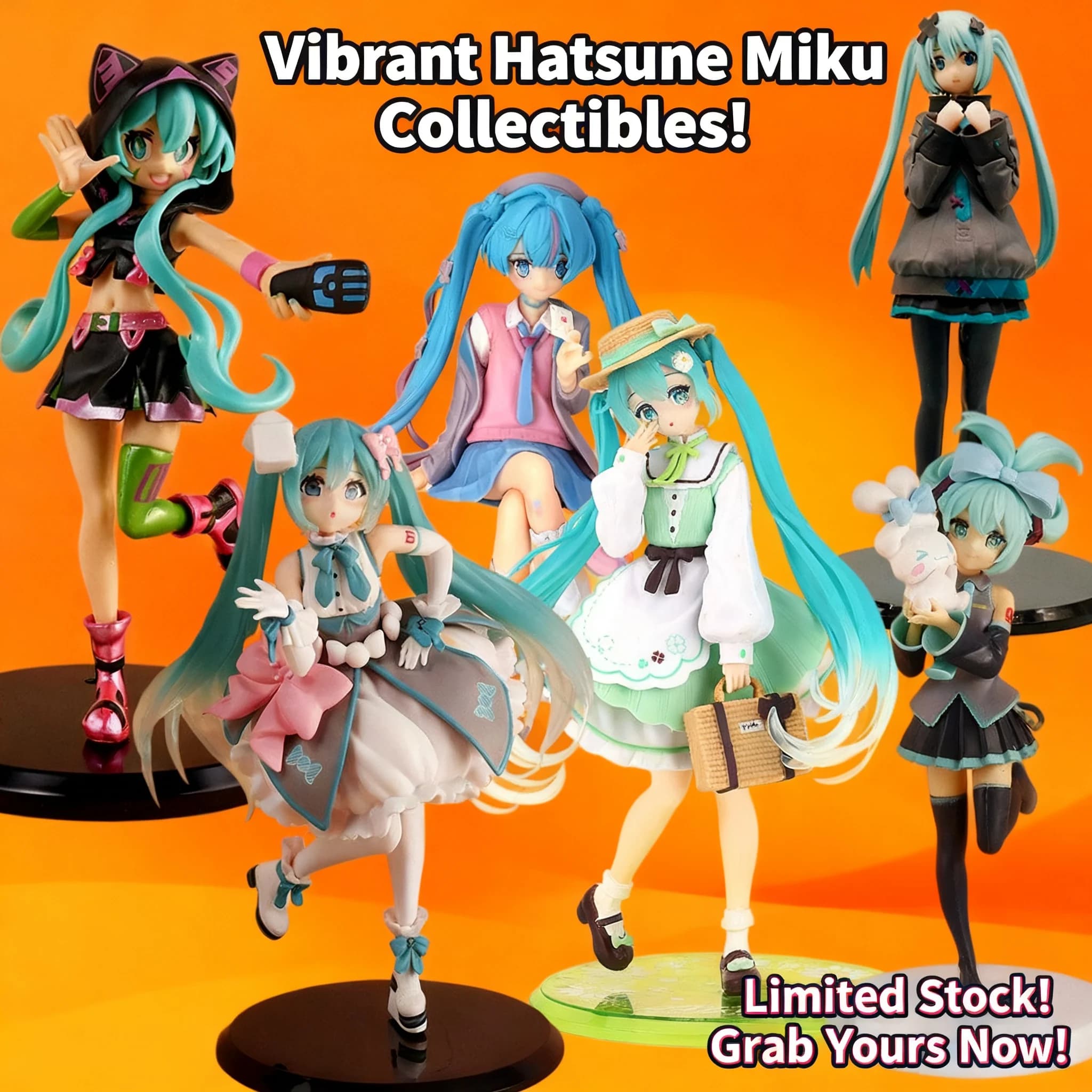 Statua di Miku Hatsune Matcha Parfait, Figurina Anime da Fiaba, Decorazione per Scrivania e Auto, Vendita all'Ingrosso