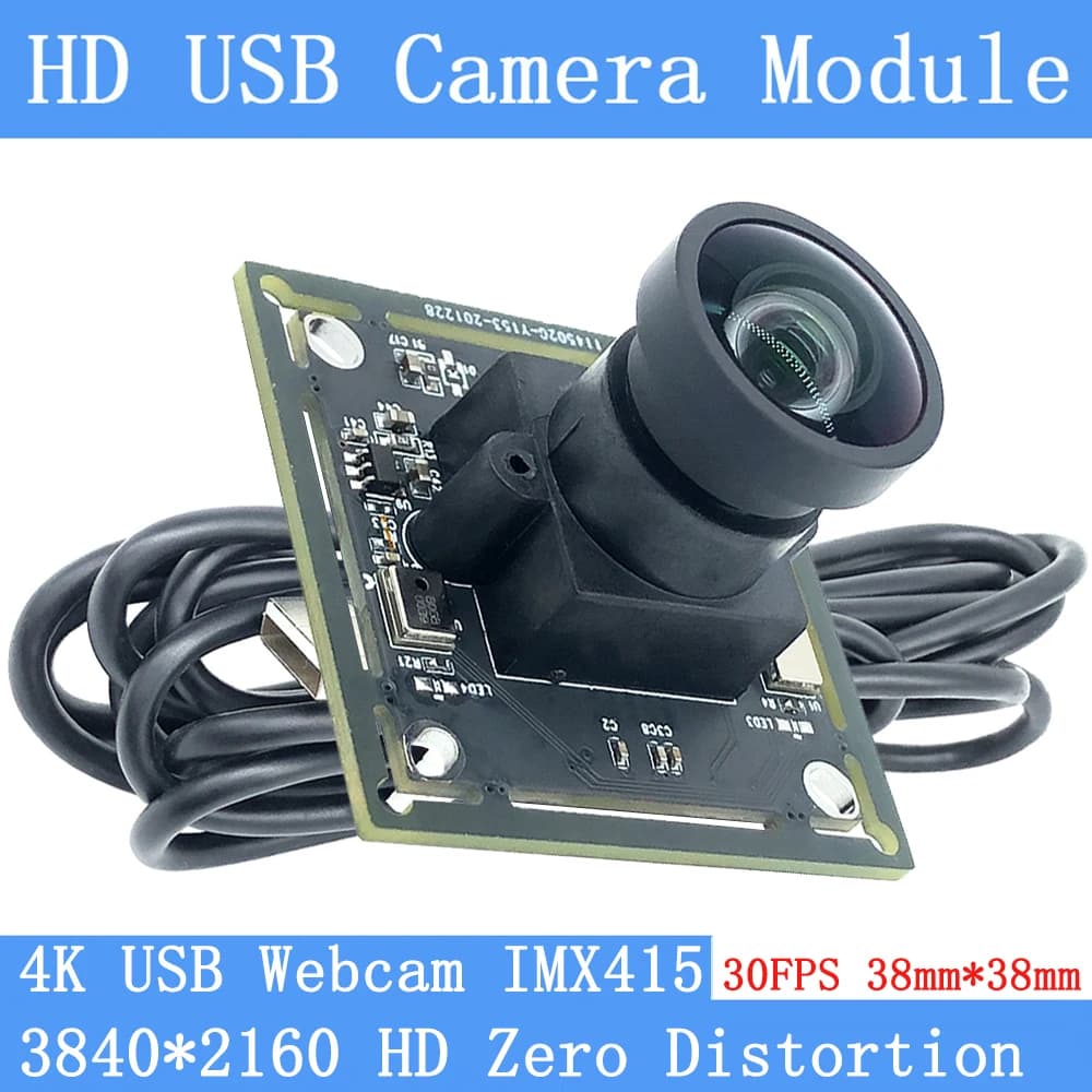 Modulo Telecamera USB 4K HD CCTV ad Alta Risoluzione 3840x2160 IMX415 con Driver UVC, Mini Webcam 30FPS con Supporto Audio