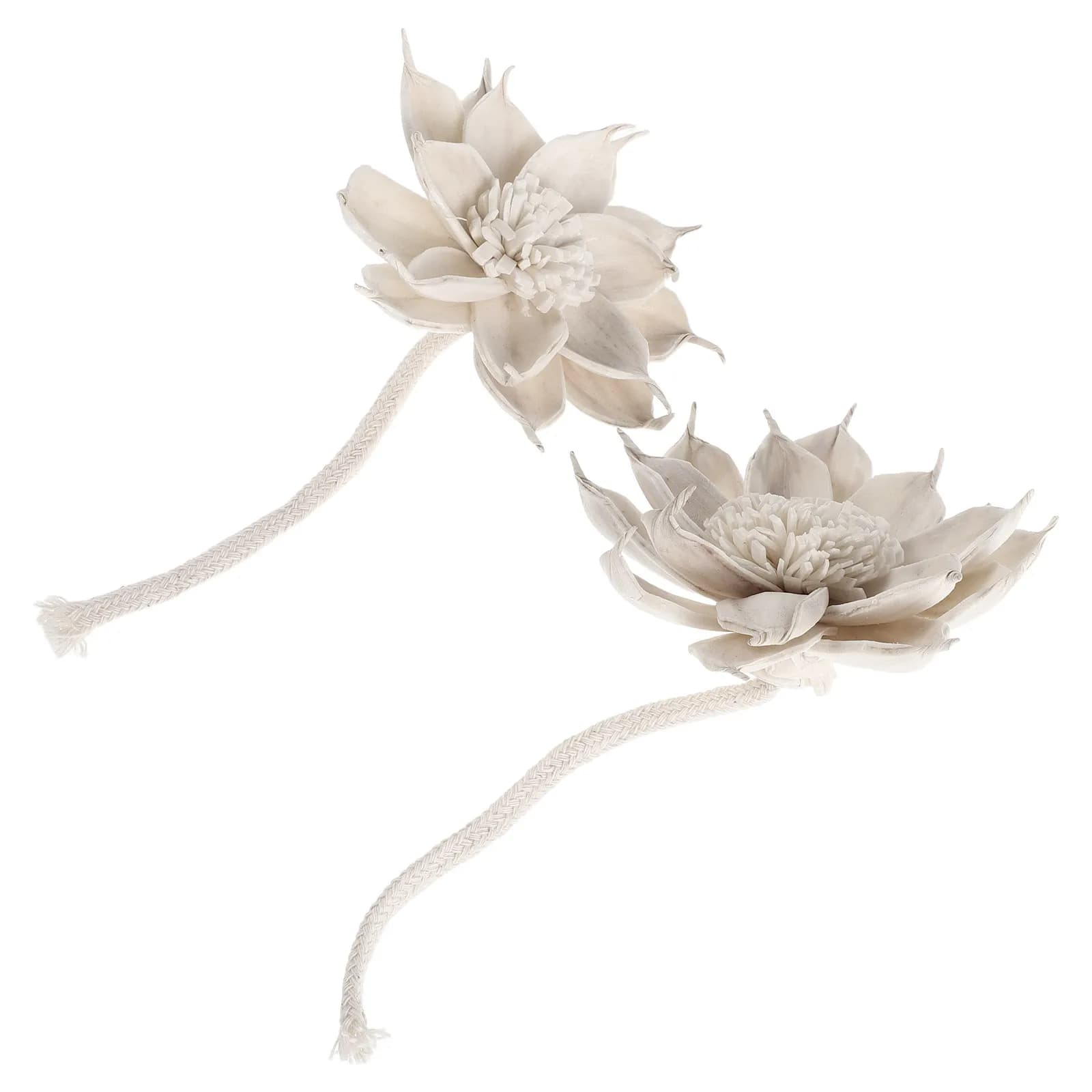 2 Pezzi Eleganti Bastoncini Diffusori di Fragranza, Olio Essenziale di Gardenia, Fiori Secchi Naturali Sola, Ricarica con Corda di Cotone per Decorazioni Domestiche
