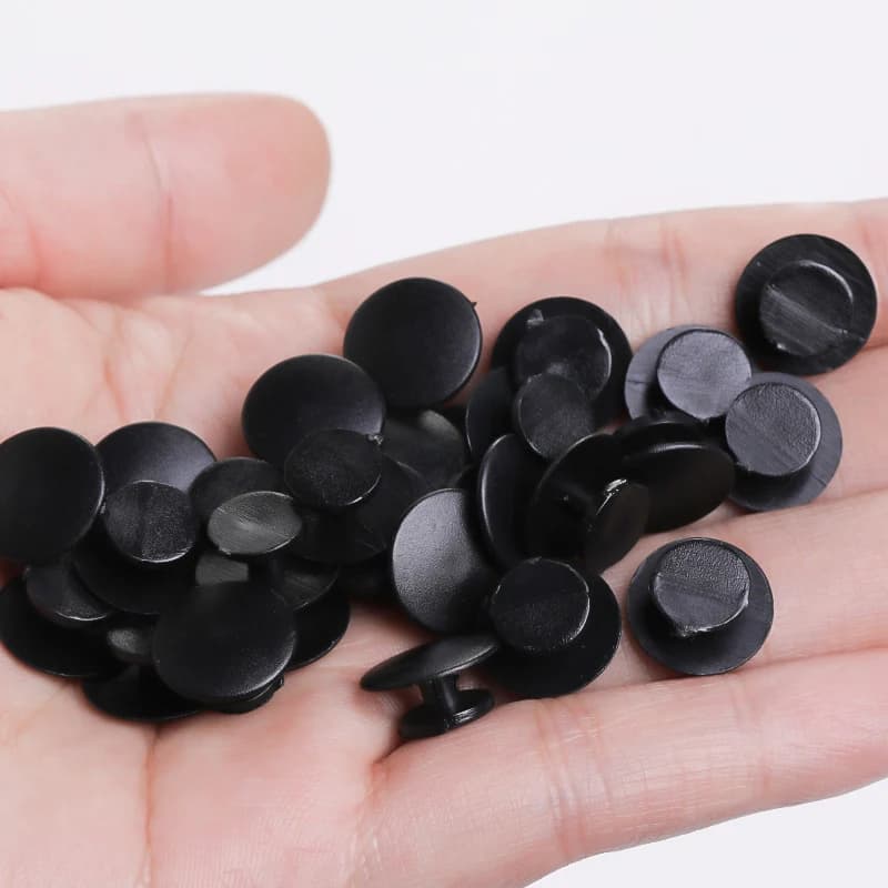 30 pz/borsa Diametro 12mm Nero o Trasparente Foro da Giardino Fibbia per Scarpe Per Punte e Rivetti Crocs Accessori Fatti A Mano