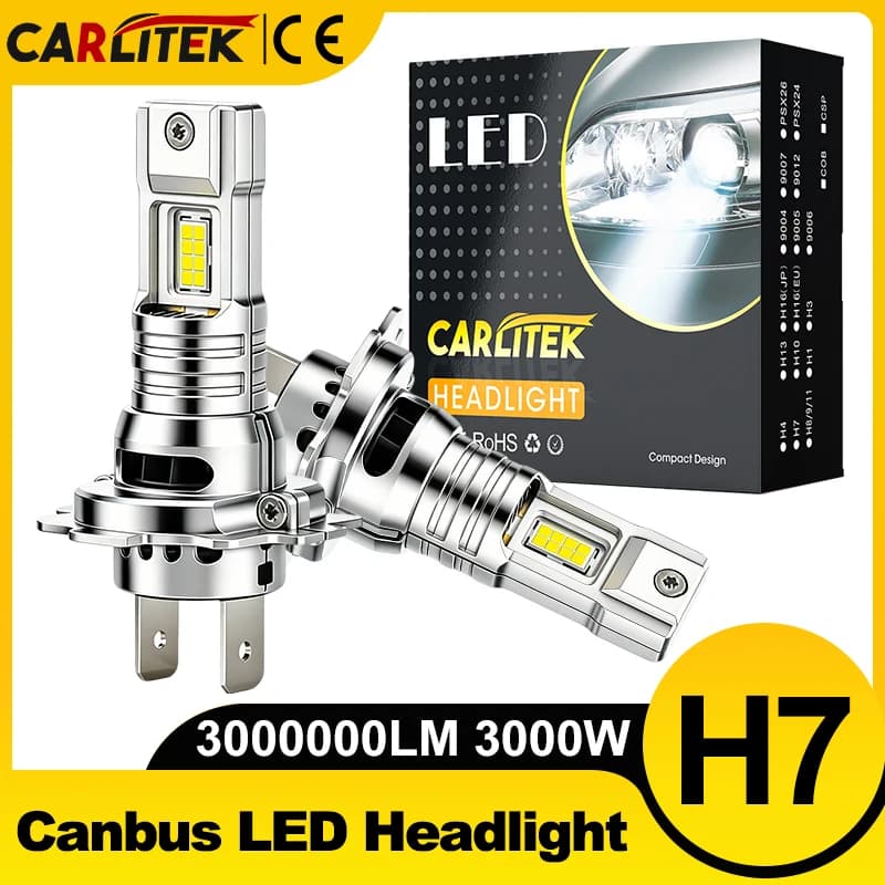 H7 H4 H11 H8 LED Headlight CANBUS 30000LM 7035 CSP Chip 1:1 MINI Size Plug&Play Auto Lamp 6000K Wireless Turbo Fan Fog Light 12V