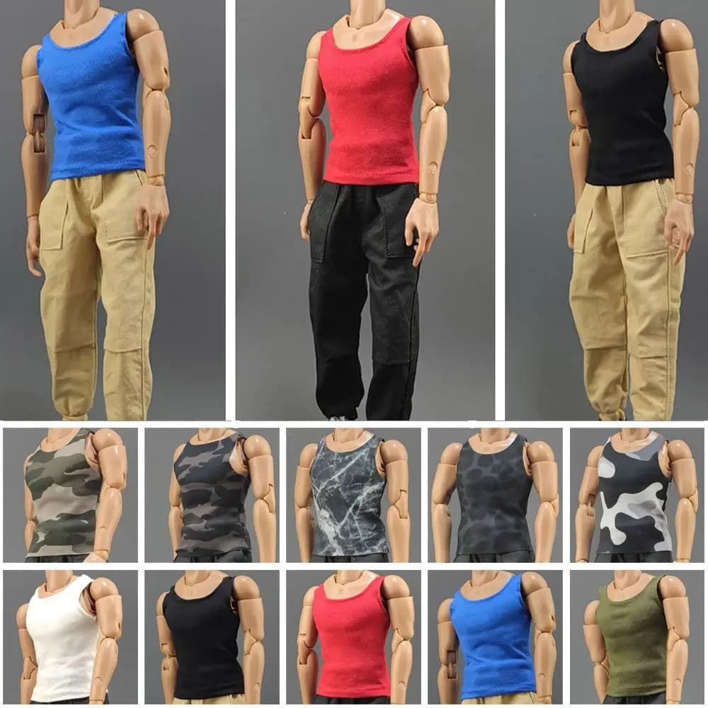 1/6 soldato in miniatura abbigliamento alla moda girocollo T-shirt uomo escursionismo casual serbatoio fondo sportivo femminile top soldato