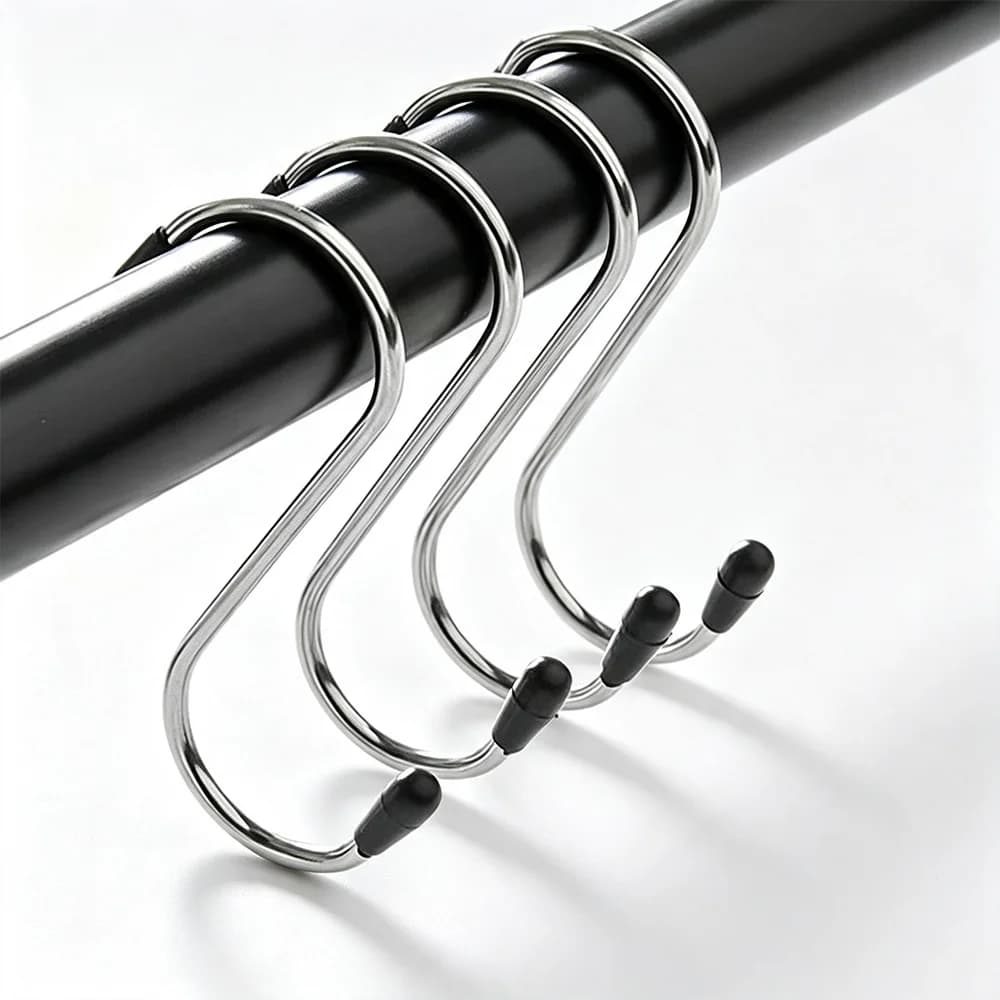 S Shaped Hooks Multifunctional Stainless Steel Hanging Hook Hanger For Kitchen Bar Bathroom Bedroom Storage Tool