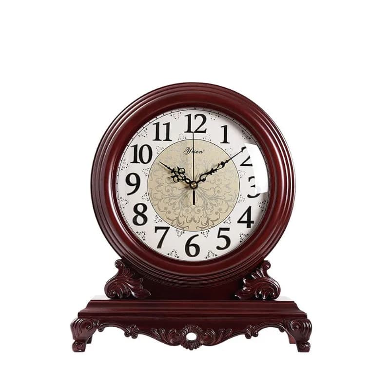 Orologio da tavolo in legno massello, orologio a pendolo da soggiorno