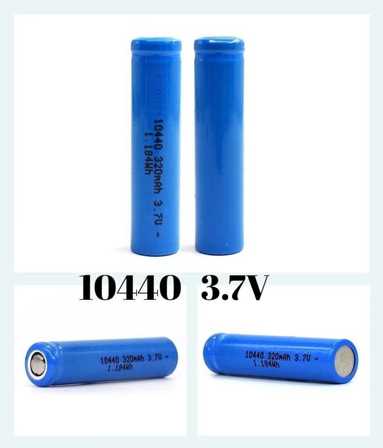 10440 Batteria al litio ricaricabile da 3,7 V Batteria agli ioni di litio da 320 mAh con parte superiore piatta per puntatore laser per spazzolino elettrico per bambini piccolo