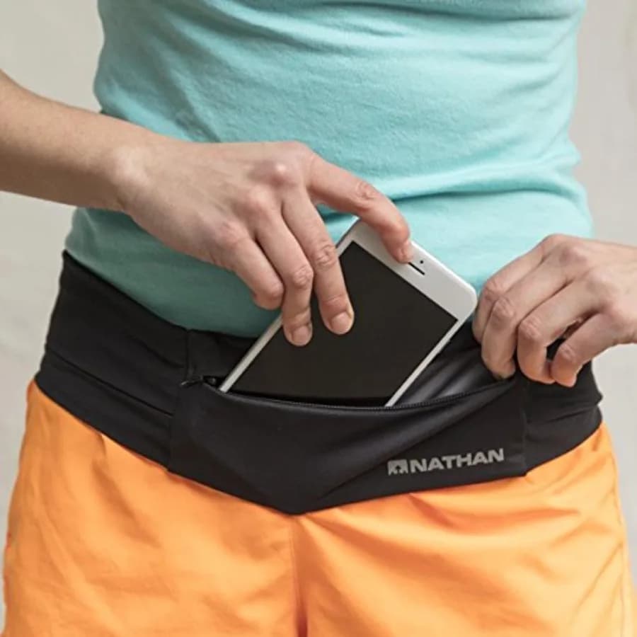 Marsupio da corsa Zipster per uomo e donna, marsupio da corsa senza vibrazioni, marsupio da donna con tasche con cerniera, compatibile con tutti gli iPhone