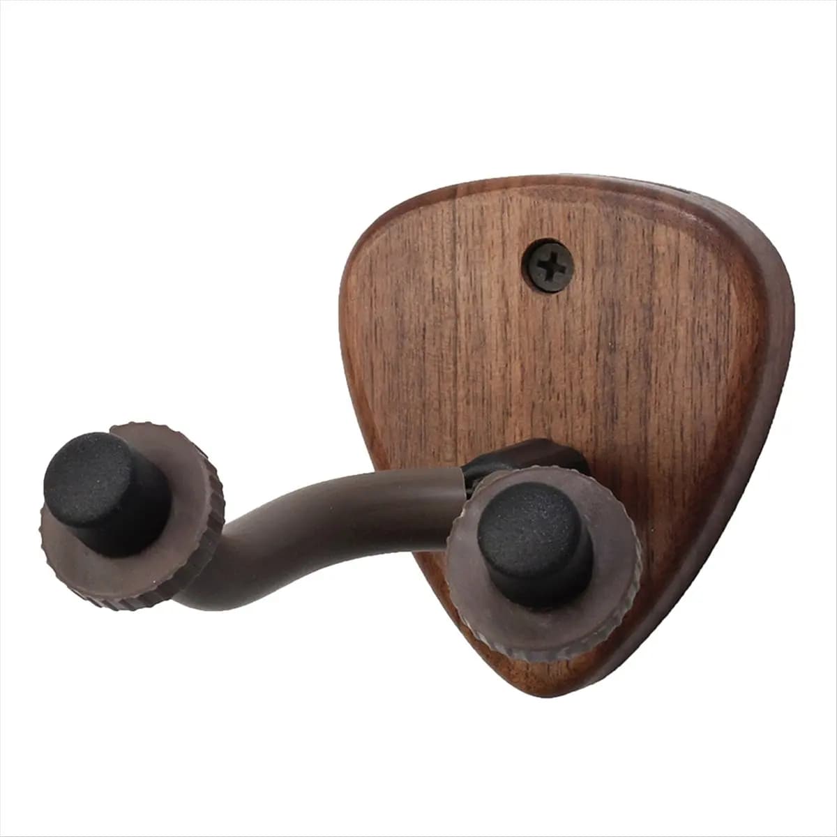 Supporto da parete ABXI per chitarra con base in legno, gancio per banjo, basso, chitarra acustica ed elettrica, supporto per manico con slot per plettri, B
