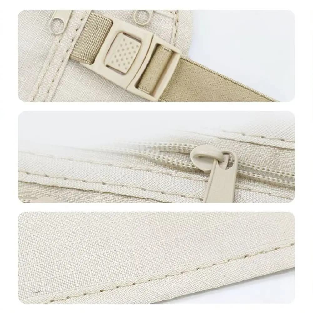 Hidden Passport Money Pouch Slim Anti Theft Waist Bag For Travel Outdoor Running Lightweight Durable Breathable Storage Belt
