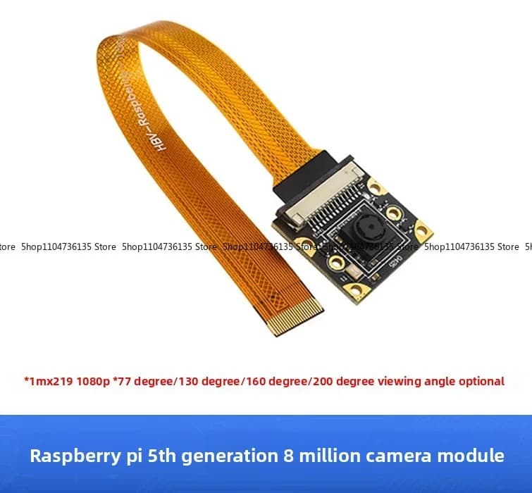 Modulo Fotocamera da 8 Megapixel per Raspberry Pi 5a Generazione, Interfaccia CSI, Modulo Fotocamera IMX219 con Angolo di Visione di 160 Gradi
