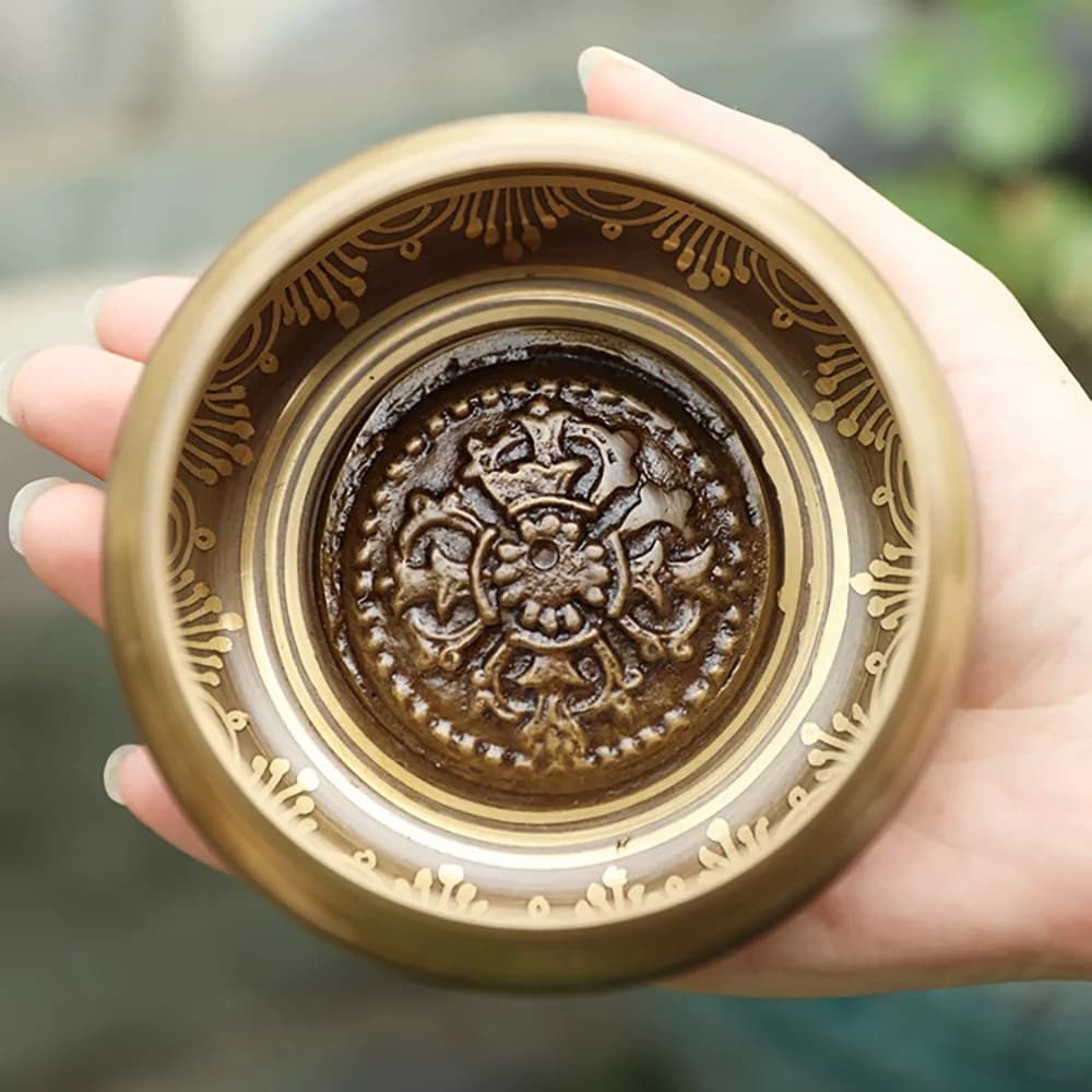 AA90-Tibetan Singing Bowl Set Tibetan Meditation Yoga Singing Bowl Set For Meditation Yoga Spiritual Healing And Mindfulness