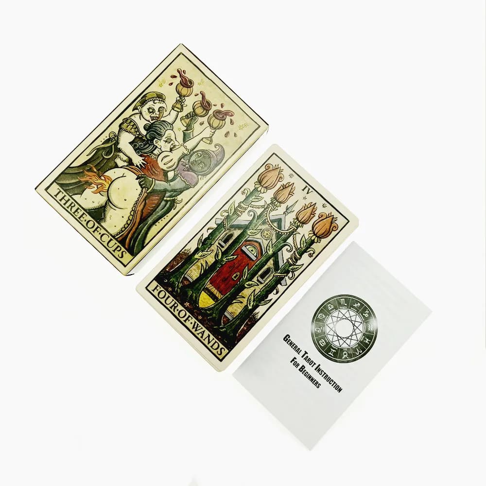 12x7cm Trionfi Della Luna tarocchi con carta manuale Oracle Card Family Party carte da gioco gioco inglese giochi da tavolo