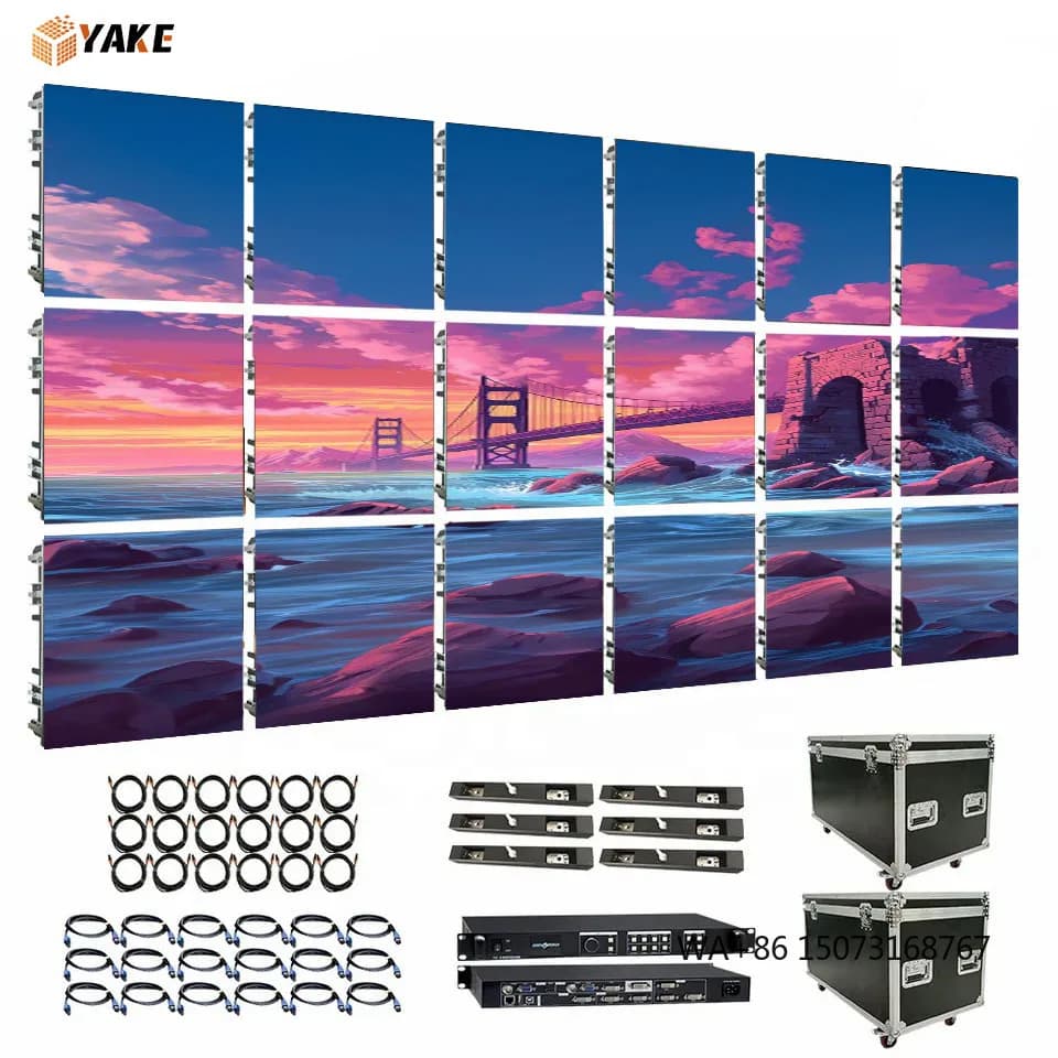 YAKE Display LED Gigante 4K a Colori per Interni P2 P3, Modulo Proiettore Videowall, Pannello Display LED Gigante per Esterni P1.9 P2.5