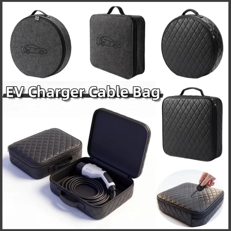 Borsa per Cavo di Ricarica EV Impermeabile e Ignifuga, Custodia Universale per Cavo di Ricarica Auto Elettrica, Borsa Portatile per Attrezzatura EVSE