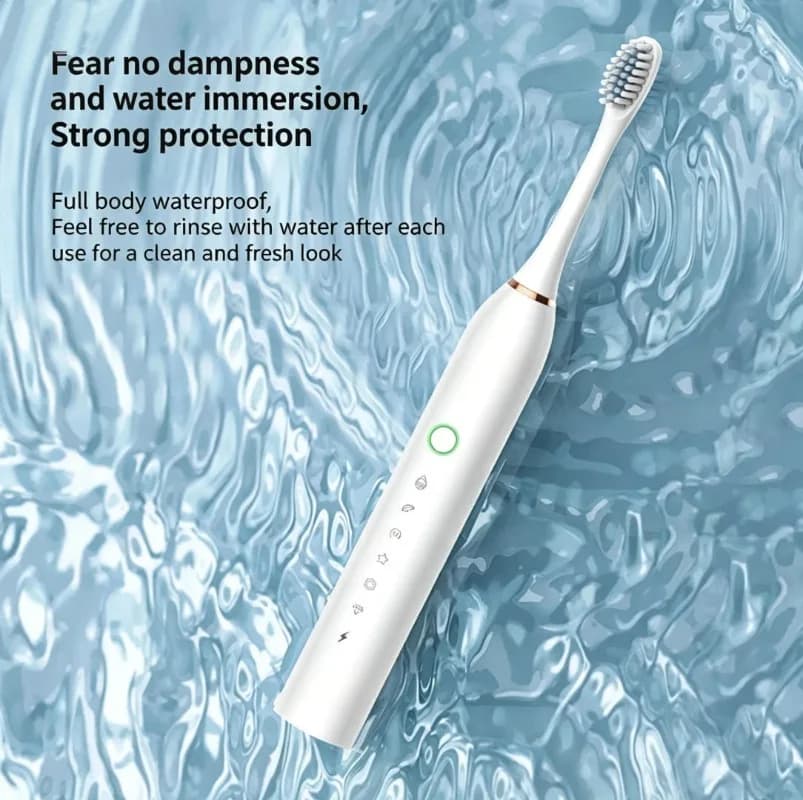 Set Sonic Electric Toothbrush Rechargeable, Intelligent Vibrant Brush with Soft Seeds for Adults and Couples