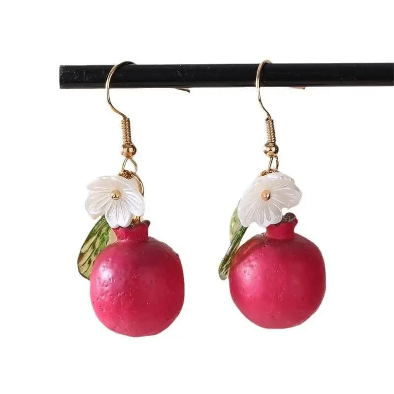 Cute Mini 3D Fruit Pendant Earrings Lightweight Comfortable Jewelry for Girls Daily Wear Birthday Surprise