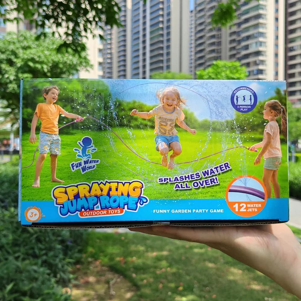 Outdoor Summer Toy with Jumping Rope and Garden Sprinkler 8 Meters, Sports Toy for Lawn and Garden