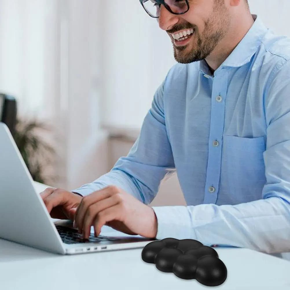 Set di 2 Poggiapolsi per Tastiera, Supporto Ergonomico Morbido e Confortevole per PC Desktop e Laptop