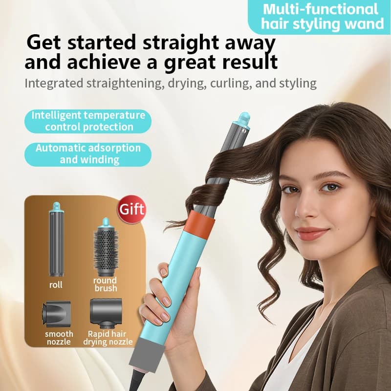 2026 New 7IN1 Multi Styler Curling Iron Hair Hot Air Brush Curling Barrel Hair Dryer Salon Professional Curly Hair Styler