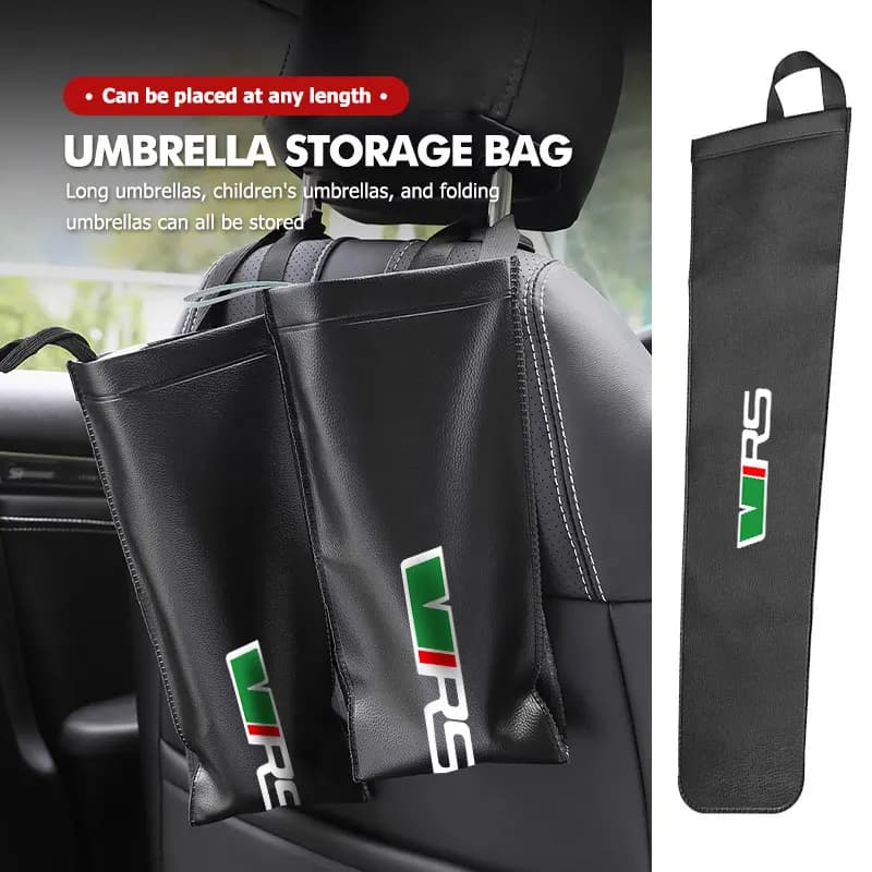 Car Umbrella Frame Waterproof Storage Trash Can Beverage Rack For Skoda Superb MK3 Derivative VisionS Yeti Scala Enyaq-iV
