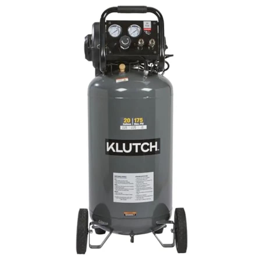Compressore d'Aria da 20 Galloni, 2 HP, 120 Volt, 175 PSI, Grigio Metallico, Strumento Portatile ad Alta Pressione ed Efficiente