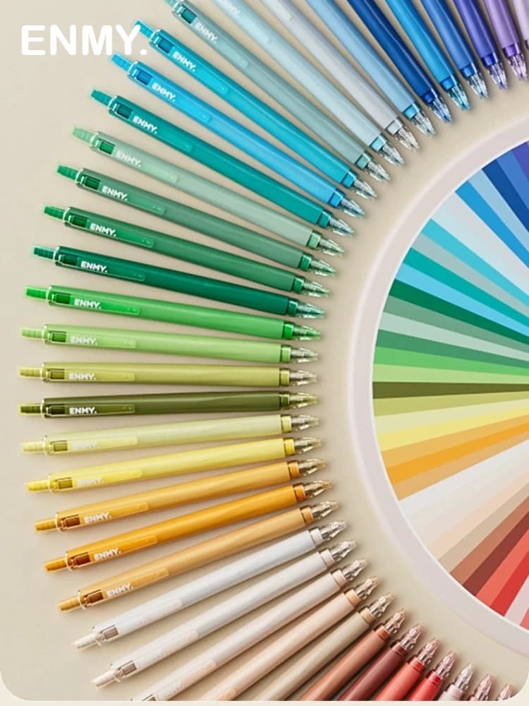 ENMY 48/10 colori penna gel acrilica colore arcobaleno non sbavature non salta punta fine 0,6 mm penna da disegno artistico materiale scolastico di cancelleria