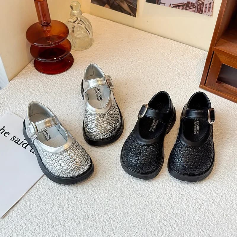 New Toddlers Girls Mary Jane Shoes Spring Autumn Children Fashion Leather Shoes Simple Performance Kids Causal Princess Loafers