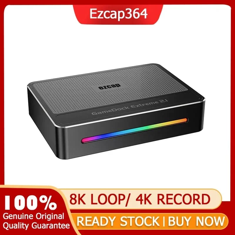 Ezcap364 Scheda di acquisizione video USB 3.2 tipo C 8K Registrazione video loop 8K60 / 4K60 per fotocamera da gioco PS4 PS5 Trasmissione in streaming live