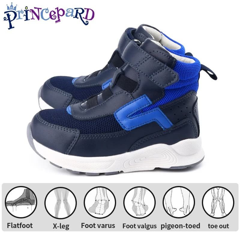 Stivali correttivi a punta per bambini con supporto per l'arco plantare, sneaker ortopedica per bambini per ragazzi e ragazze prevengono il piede valgo varo