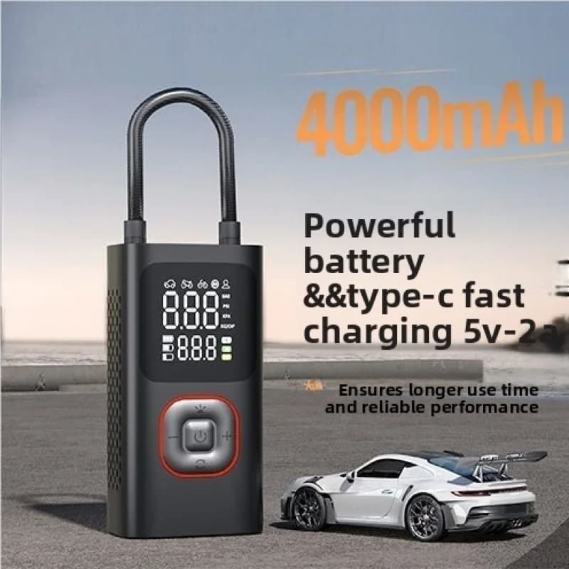Compressore d'Aria Portatile Wireless per Auto con Display Digitale, Gonfiatore Pneumatici Intelligente Multifunzione per Uso Transfrontaliero