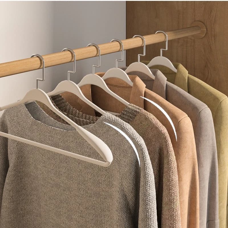 Anti-slip hanger for home, Strapless Angolan hanger with Strap Protection, Wardrobe hanger, Balcony hanger