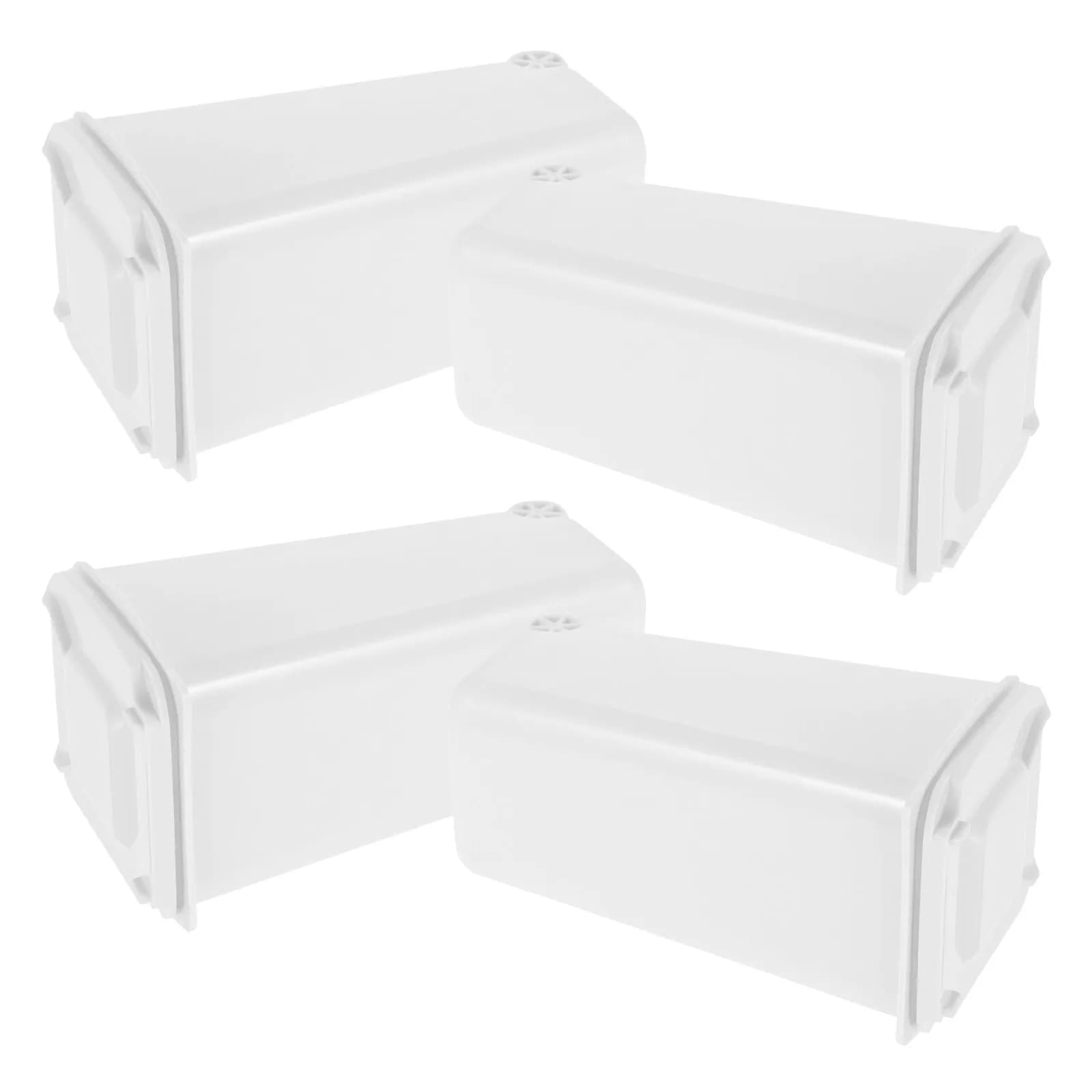 Set di 4 Mini Pattumiere da Scrivania a Forma di Penna, Contenitori in Plastica per Rifiuti, Cestini Carini per Ufficio e Tavolo