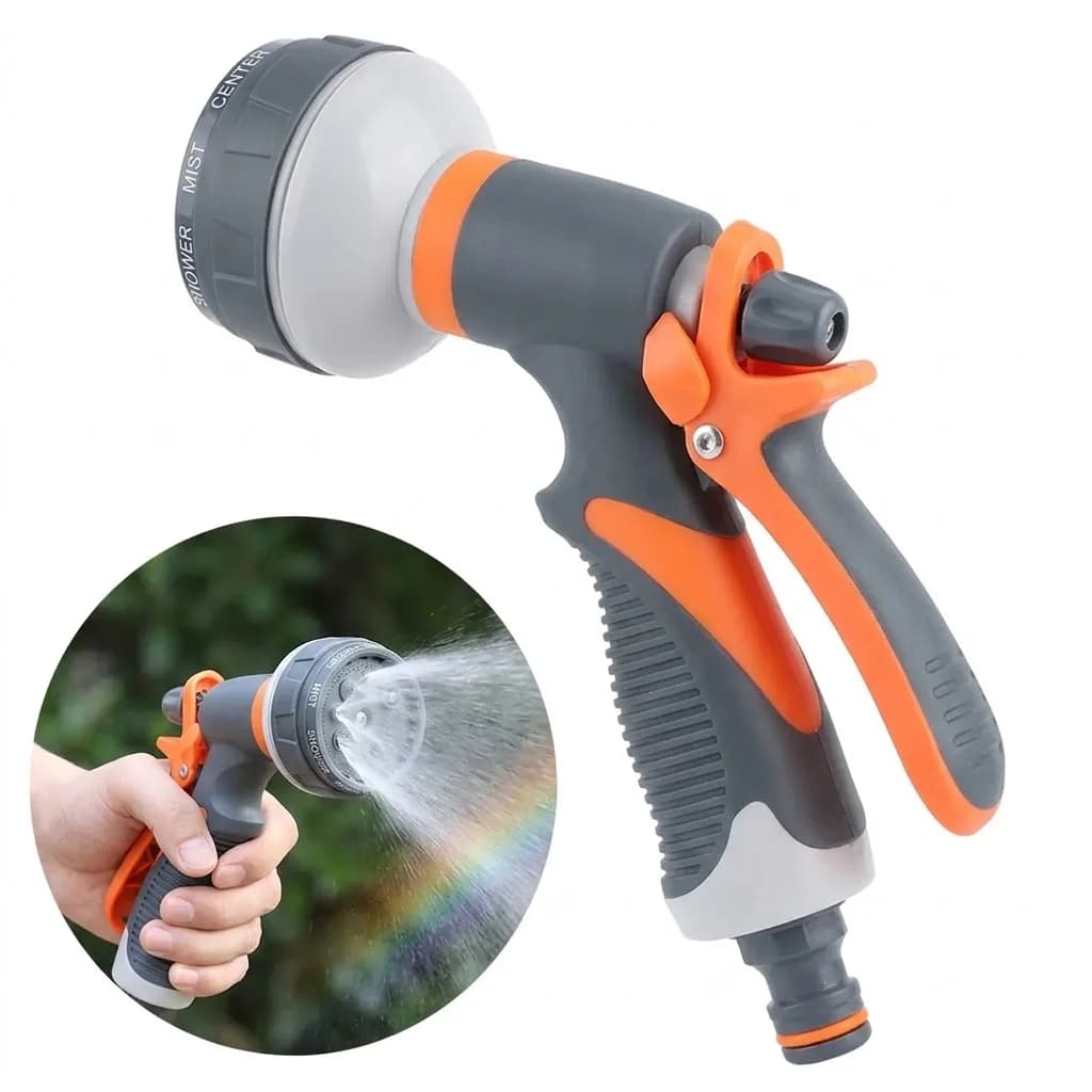 Car Wash Water Gun Washer High Power Pressure Garden Hose Nozzle Adjustable Water Spray Gun For Outdoor Cleaning And Garden