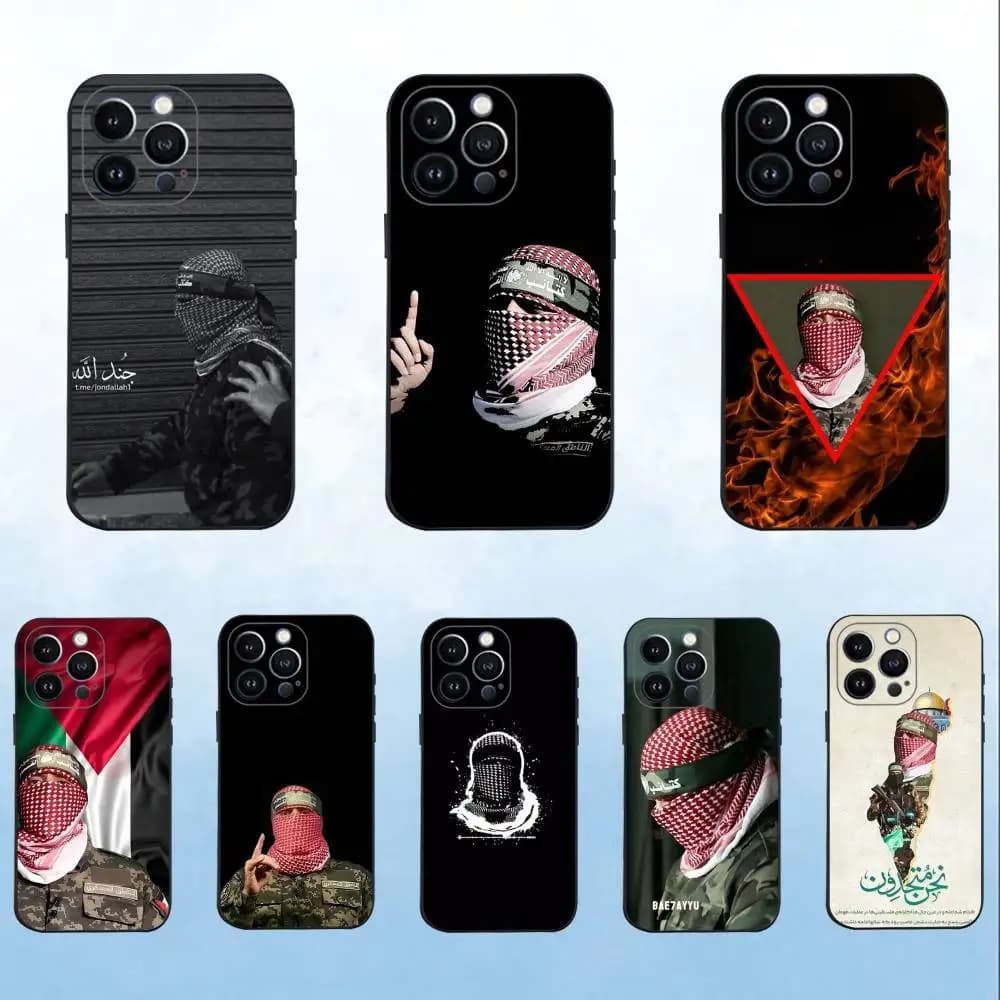 A-Abu O-Obaida Phone Case For iPhone 16,15,14,13,12,11 Plus,Pro Max,XS,X,XR,SE,Mini,8,7,Soft Silicone Black Cover