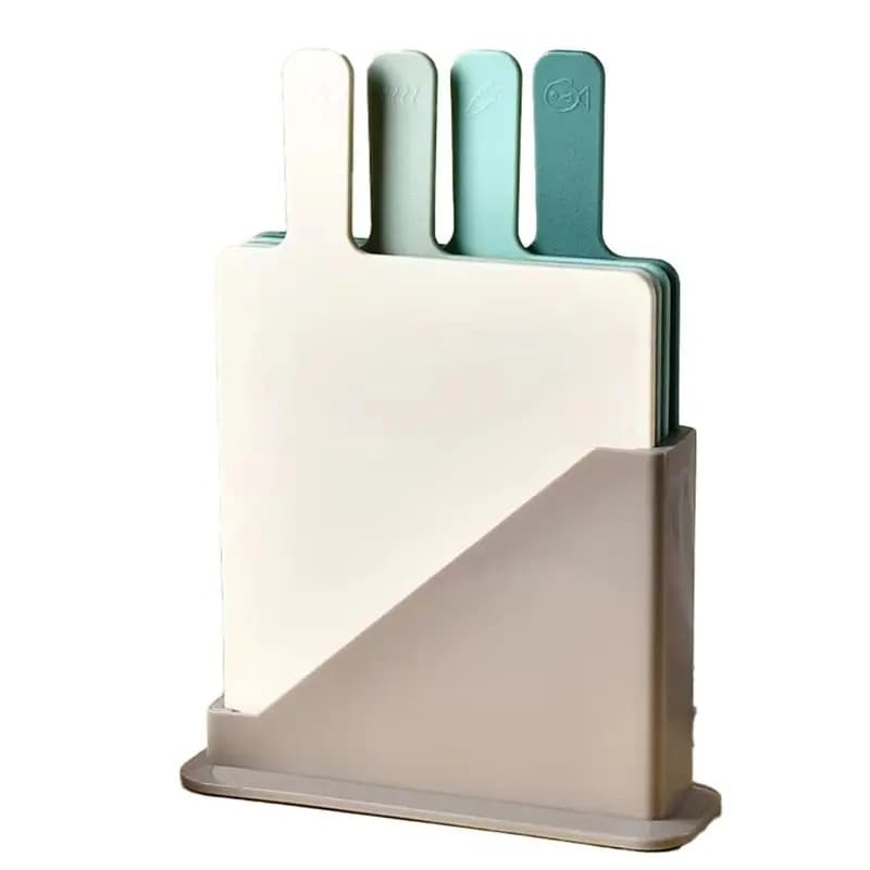 A95G Set of 4 Kitchen Tablets with Drainage and Storage Support, Tablets for Vegetables and Complementary Foods for Domestic Use