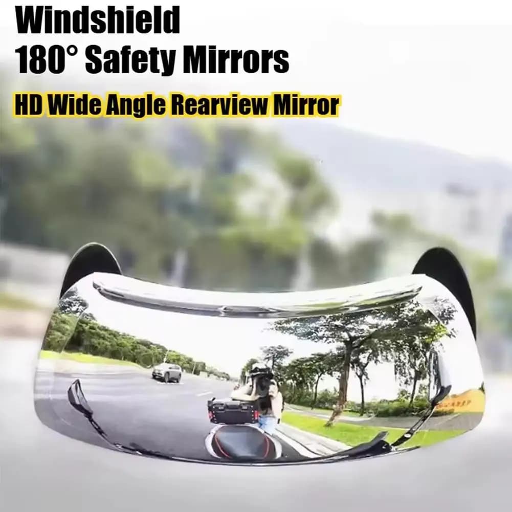 180 ° NO Blind Spot Parabrezza per moto Strumenti parabolici grandangolari Specchietto retrovisore Parte trasparente Specchio Specchio adesivo Conv C4X1