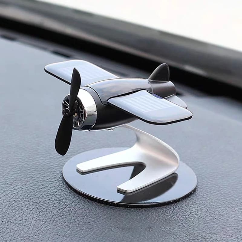Mini deodorante per Auto pannello solare modello di aeroplano con profumo per Auto profumato solido diffusore di aromi ornamento accessori per decorazioni Auto