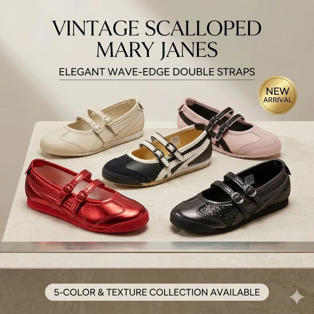 Scarpe Mary Jane da Donna, Ballerine con Punta Rotonda, Sneakers Sportive, Scarpe Casual da Passeggio, Calzature Versatili con Chiusura in Velcro