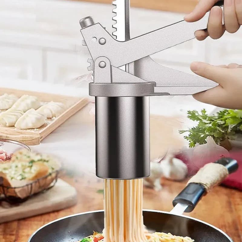 Manual Hand Operated Noodle Press Machine Home Use Multifunctional Pasta Extruder For Homemade Solid Hollow Noodles Making