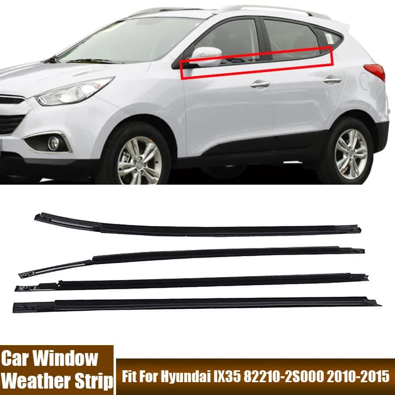 Auto Porta Finestra Trim Striscia di Tenuta Per Hyundai IX35 82210-2S000 2010-2015 Accessori Auto Impermeabile In Gomma Nera Strisce Meteo